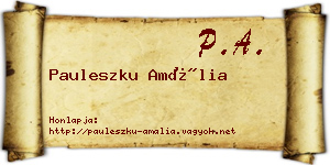 Pauleszku Amália névjegykártya